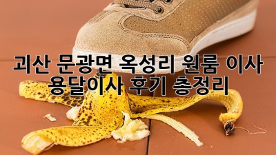 괴산 문광면 옥성리 원룸 이사, 용달이사 후기 총정리!